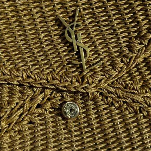 Yves Saint Laurent Tan Clutch Woven Elegance - Picture 6 of 6